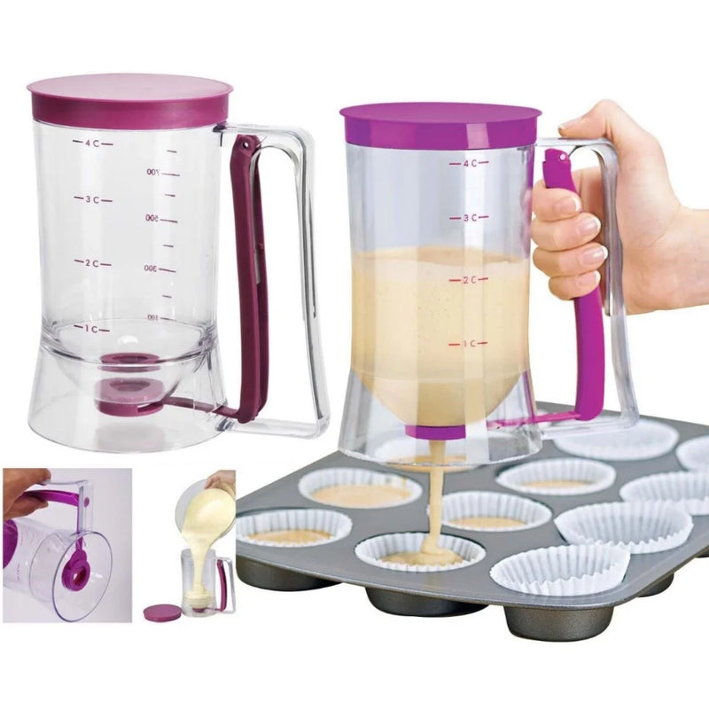 Dispensador de Copo Medidor Dosador de Massa Panquecas Cupcakes Bolo 900 Ml Magia de Ofertas