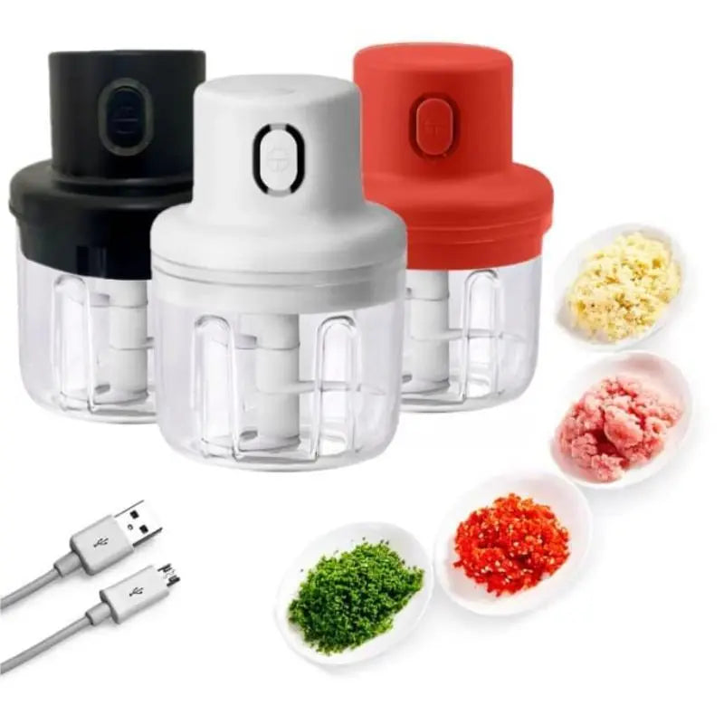 Mini Electric Food Processor 250ml Cordless Rechargeable Shredder Kitchen Utensilio Magia de Ofertas