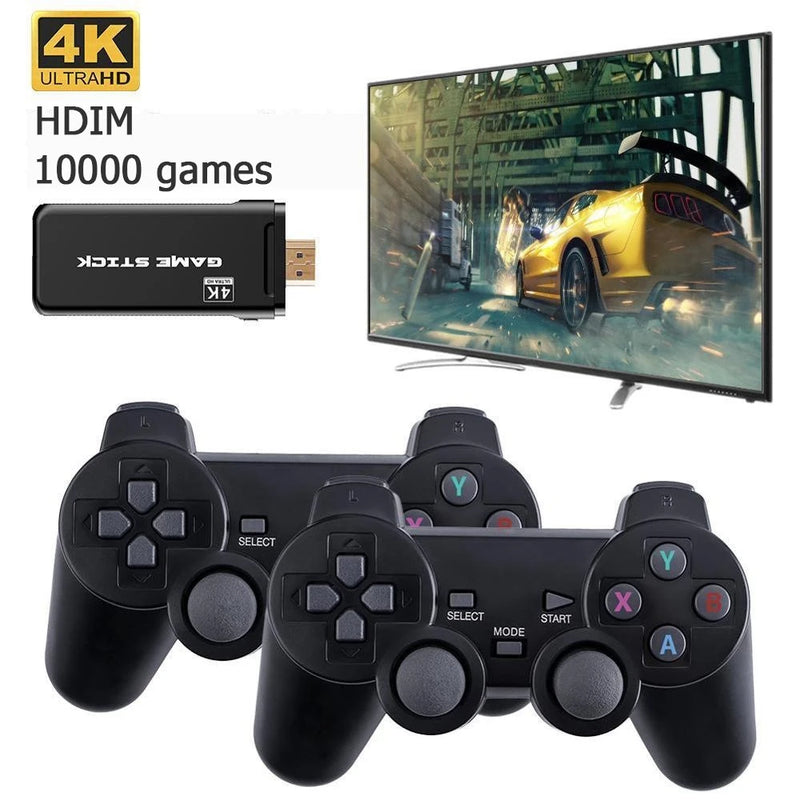 Videogame Stick 10.000 2 controles sem fio console portátil Magia de Ofertas