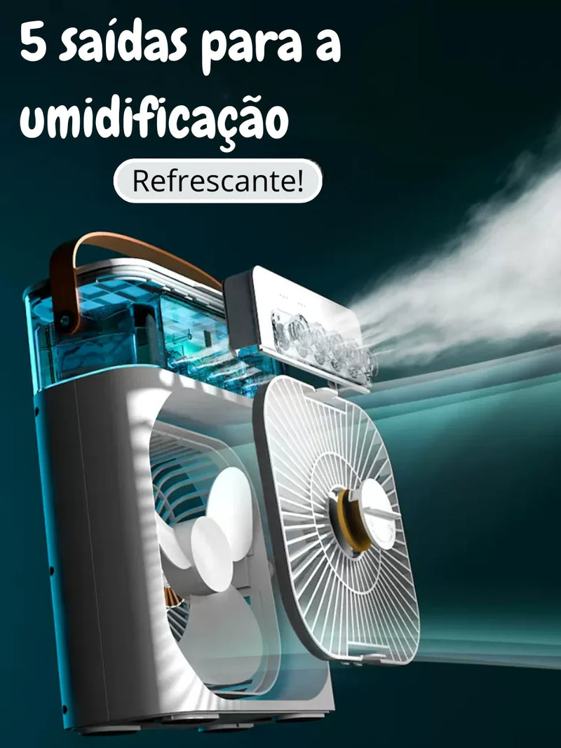 Climatizador Ventilador 3 em 1 e Umidificador Refrigerador USB Magia de Ofertas