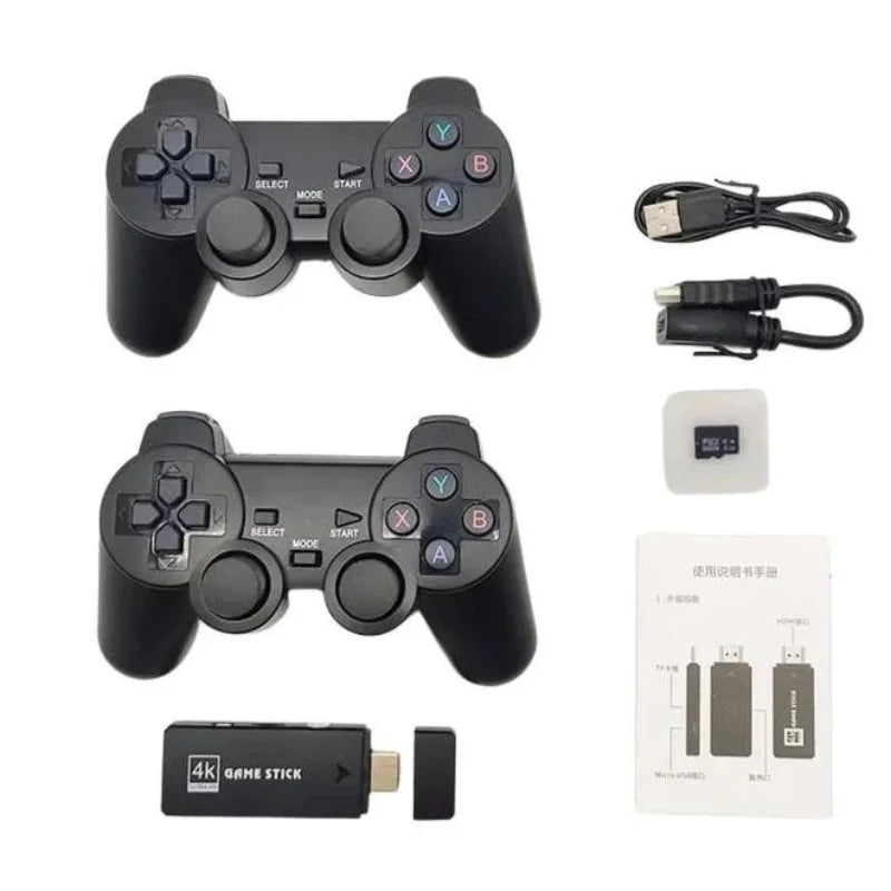 Videogame Stick 10.000 2 controles sem fio console portátil Magia de Ofertas