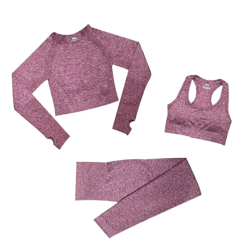 Conjunto Feminino Fitness Yoga - 3 peças - Magia de Ofertas