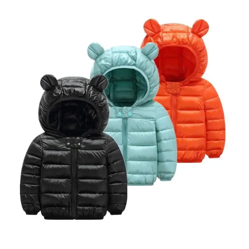 Jaqueta Infantil Puffer com Capuz - Basic Colors - Magia de Ofertas