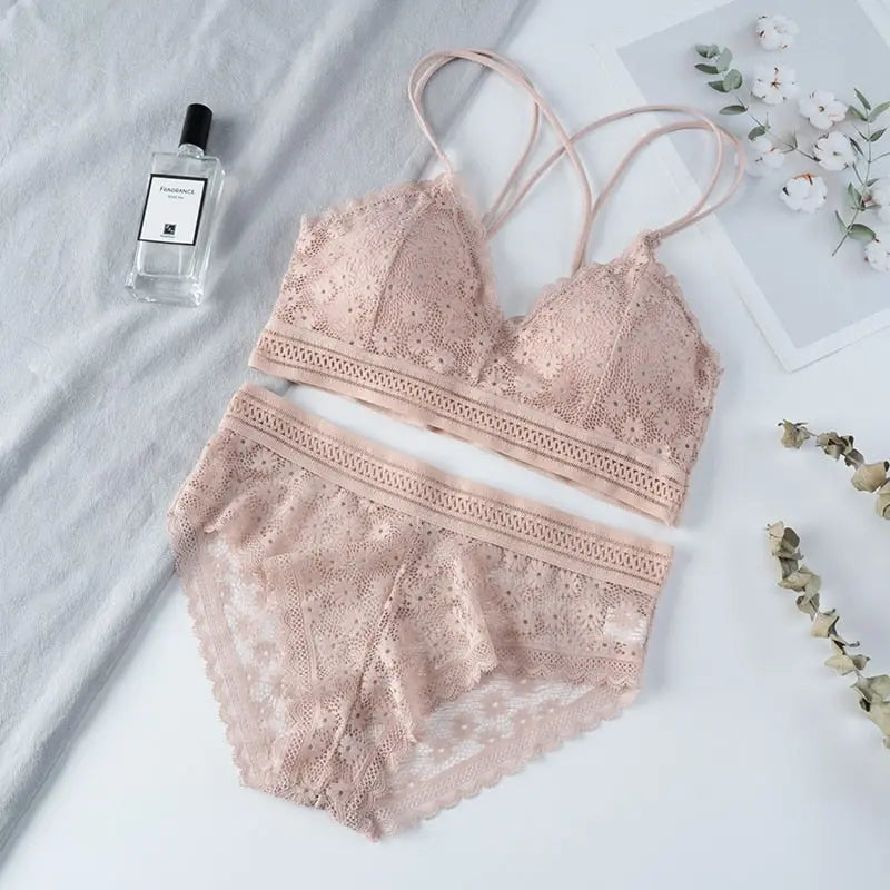 Conjunto Lingerie em Renda Strap - Magia de Ofertas