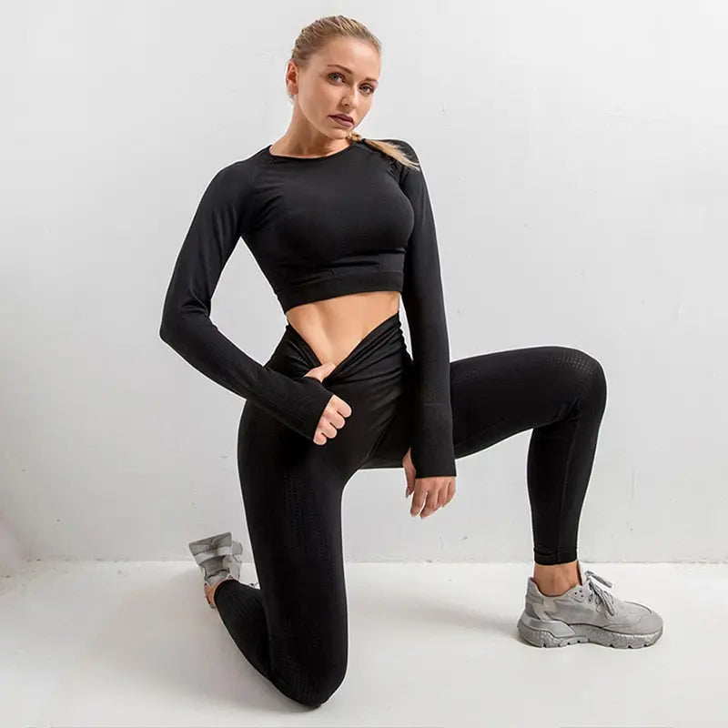 Conjunto Feminino Fitness Yoga - 3 peças - Magia de Ofertas