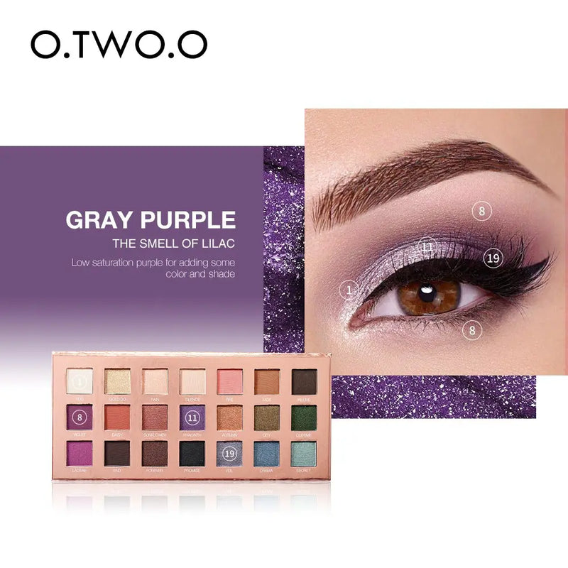 Paleta de Sombras O.TWO.O Glitter - 21 Cores - Magia de Ofertas