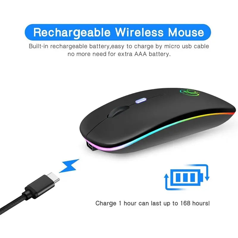 Mouse Wireless Bluetooth RGB Recarregável iMice - Magia de Ofertas