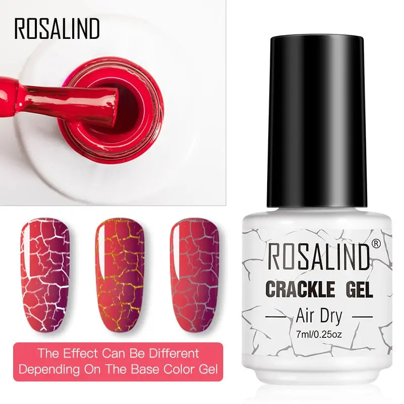 Esmalte de Unha Gel Rosalind - Efeito Crackle - Magia de Ofertas