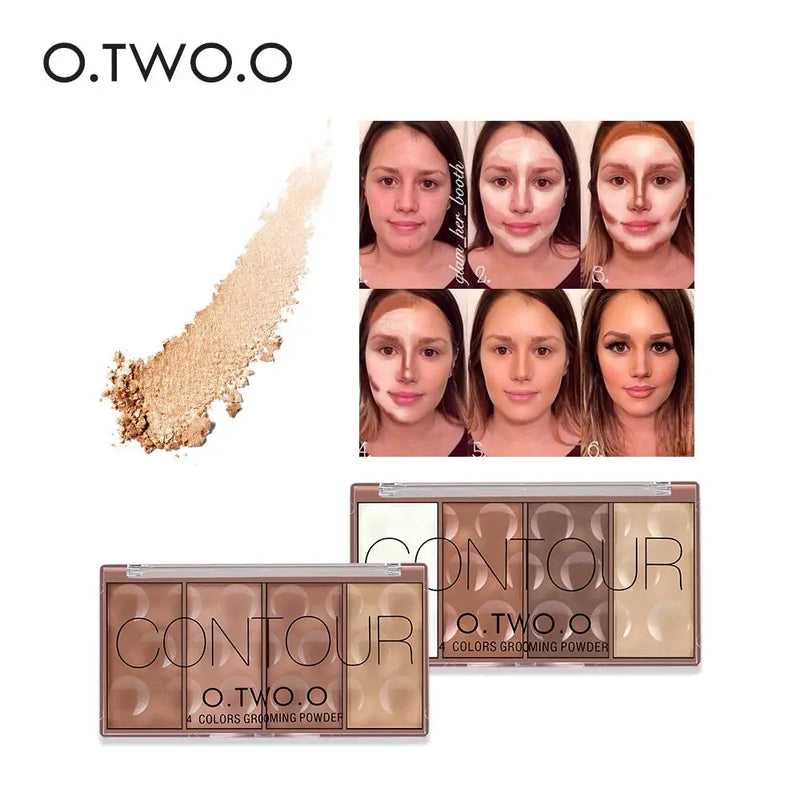 Paleta de Contorno Facial O.TWO.O 4 Cores - Magia de Ofertas