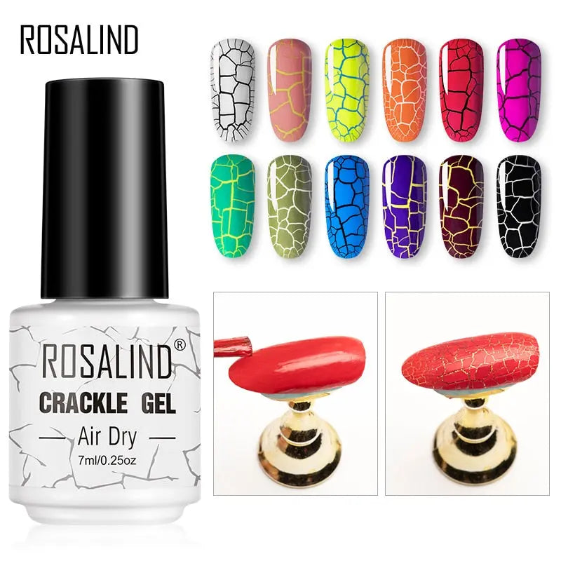 Esmalte de Unha Gel Rosalind - Efeito Crackle - Magia de Ofertas