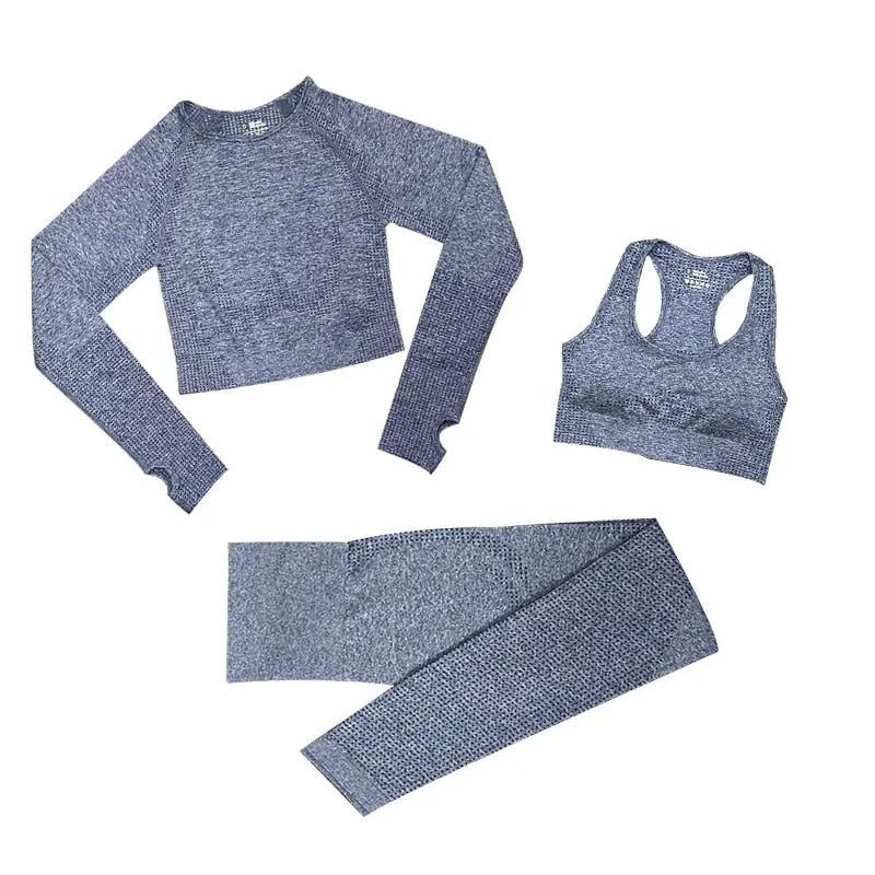 Conjunto Feminino Fitness Yoga - 3 peças - Magia de Ofertas