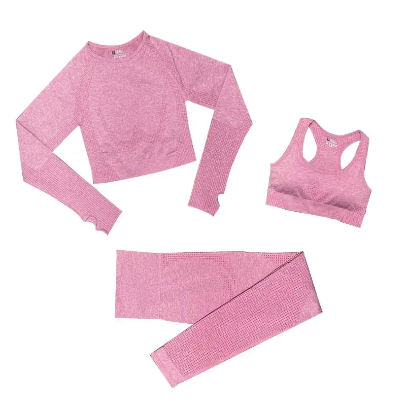 Conjunto Feminino Fitness Yoga - 3 peças - Magia de Ofertas