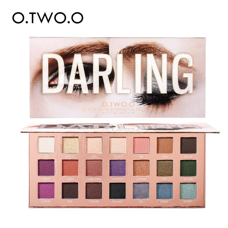 Paleta de Sombras O.TWO.O Glitter - 21 Cores - Magia de Ofertas