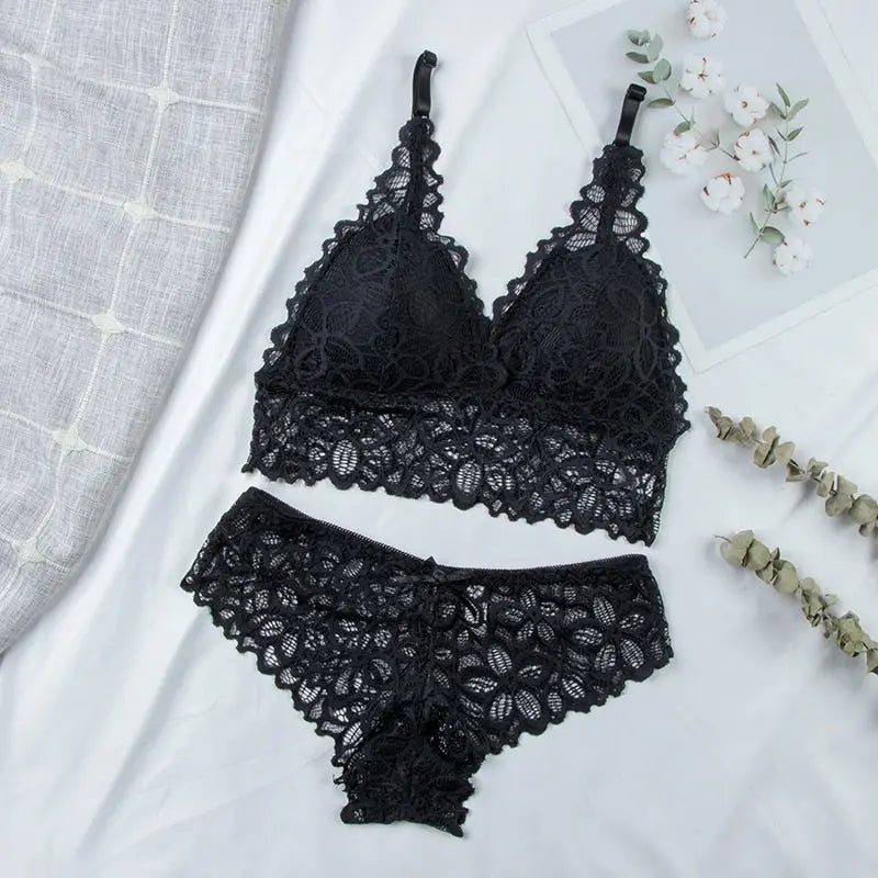 Conjunto Lingerie em Renda Basic - Magia de Ofertas