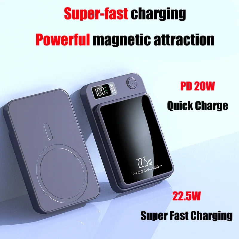 Powerbank Portátil, Mini Carregador Rápido, Tipo C, iPhone, Samsung, MaCsafe, 100000mAh Magia de Ofertas