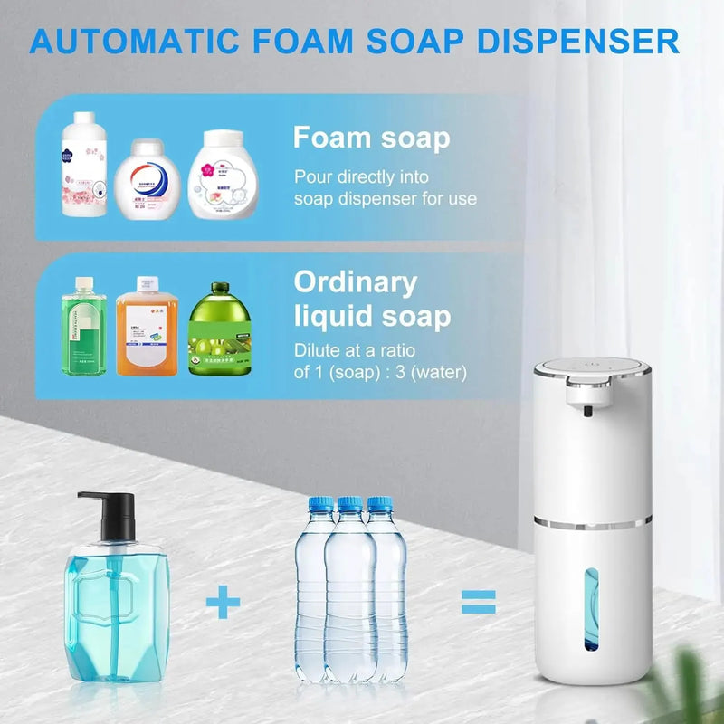 Automatic Soap Dispenser Touchless Foaming Soap Dispenser 380ml USB Rechargeable Electric 4 Level Adjustable Foam Soap Dispenser Magia de Ofertas