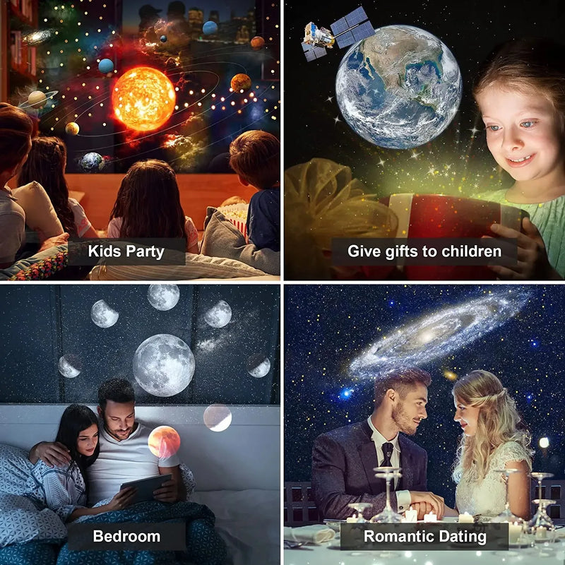 Night Light Galaxy Projector Starry Sky Projector 360° Rotate Planetarium Lamp For Kids Bedroom Valentines Day Gift Wedding Deco Magia de Ofertas