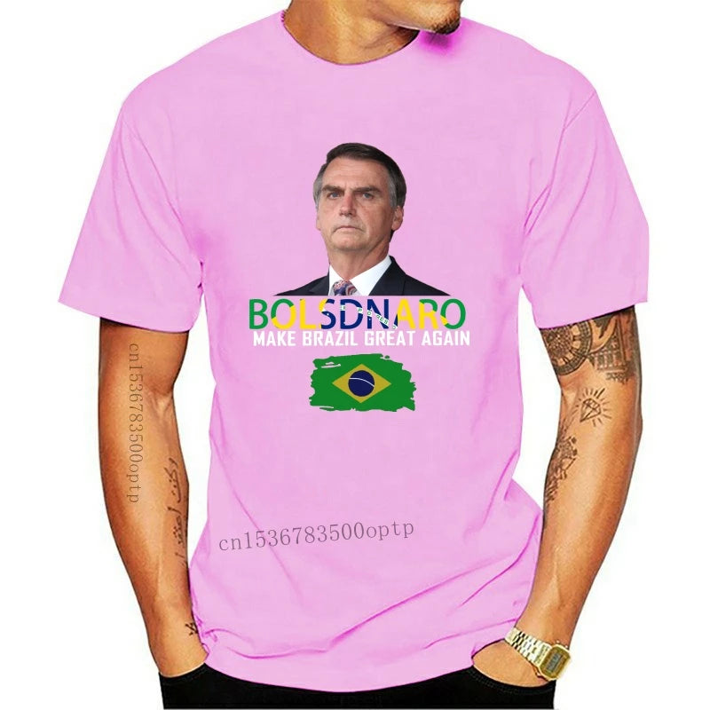 Camisa Bolsonaro para presidencia do Brasil Black T-Shirt Size S-3XL - Magia de Ofertas