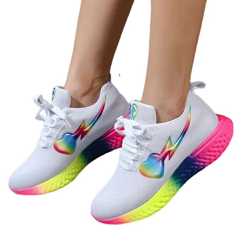 Summer New Sneakers Women Casual Shoes Bright Sole Women Sneakers Outdoor Jogging Trainer Female Vulcanized Shoes Magia de Ofertas