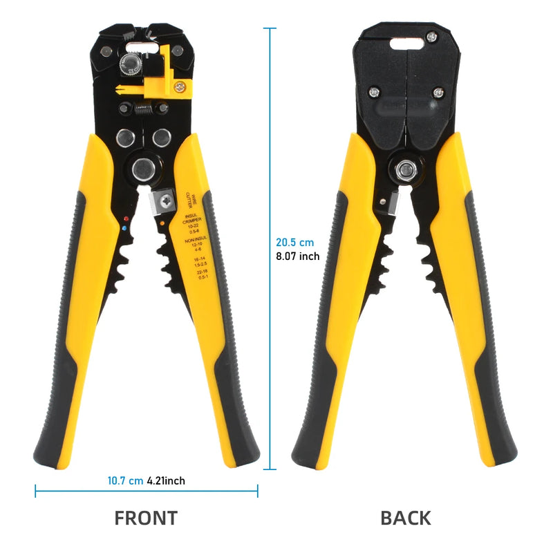 Cortador de cabo crimper ajustável automático descascador de fio multifuncional alicate terminal ferramenta mão - Magia de Ofertas