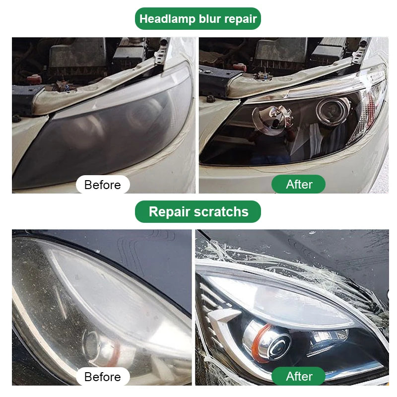 Car Headlight Restoration Polishing Kits Headlamp Scratch Remover Repair Cleaning Paste Remove Oxidation Headlight Polish Liquid Magia de Ofertas