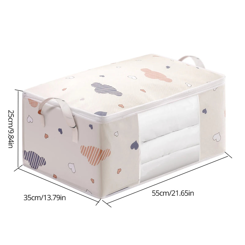 1pc Blue/White Quilt Clothes Storage Bag Moisture Dust Proof Proof Organizer Big Capacity Duvet Blanket Sorting Bags Magia de Ofertas