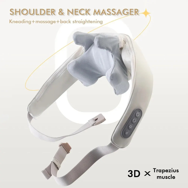 Foreverlily Wireless Neck And Back Massager Neck And Shoulder Kneading Massage Shawl Neck Cervical Relaxing Trapezius Massager Magia de Ofertas