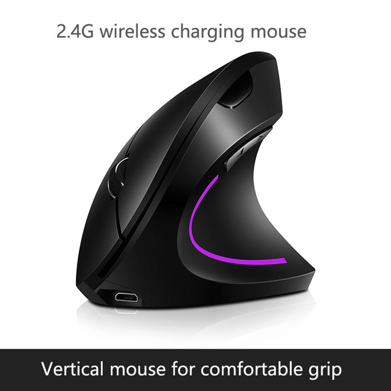 Mouse Pink Vertical Computer Mouse RGB Cute Mice Ergonomic ORZERHOME Rechargeable Wireless Gamesr Gaming Mause for PC Laptop - Magia de Ofertas