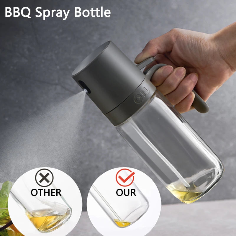 Oil Spray Bottle 250ml High Borosilicate Glass Cooking Oil Dispensers Olive Oil Sprayer Mister for Air Fryer Salad Baking Magia de Ofertas