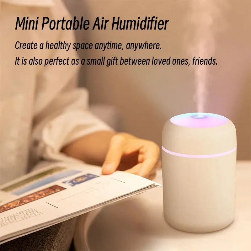 300ml H2O Air Humidifier Portable Mini USB Aroma Diffuser With Cool Mist For Bedroom Home Car Plants Purifier Humificador Magia de Ofertas