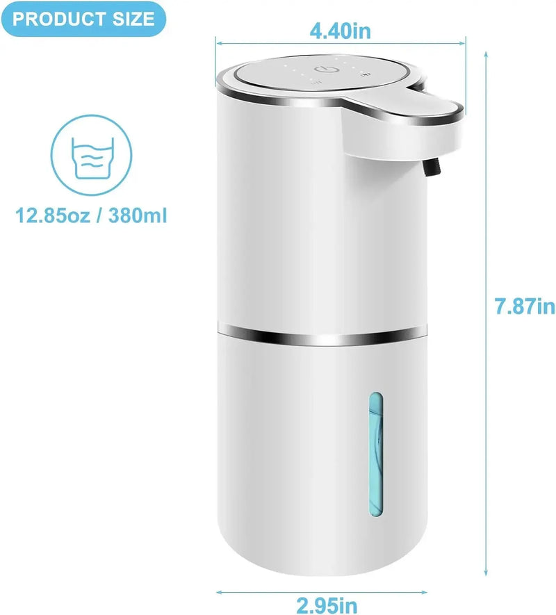 Automatic Soap Dispenser Touchless Foaming Soap Dispenser 380ml USB Rechargeable Electric 4 Level Adjustable Foam Soap Dispenser Magia de Ofertas