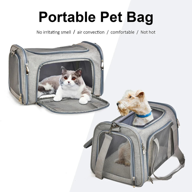 1 Pc Portable Pet Bag Foldable Breathable Dogs Backpack Dog Carrier Bags for Small and Medium Cats Dogs Outgoing Travel Handbags - Magia de Ofertas