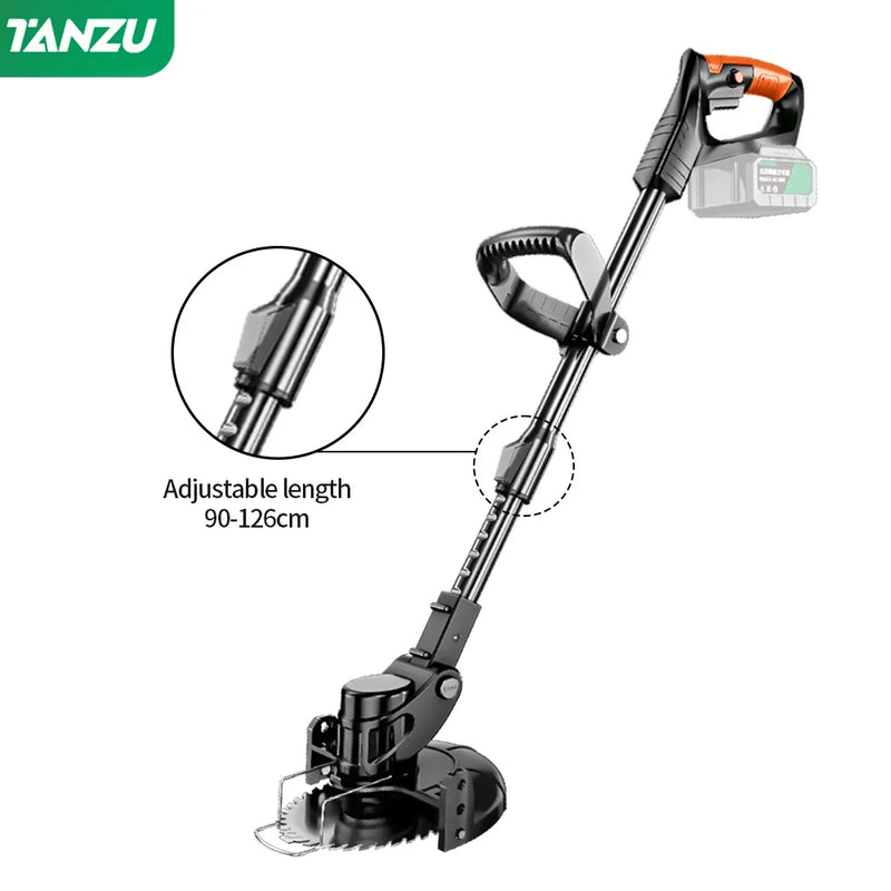 Electric Lawn Mower 21V Handheld 1880W Grass Cutting Wood Trimmer Length Adjustable With Battery Cordless Garden Power Pruning Magia de Ofertas