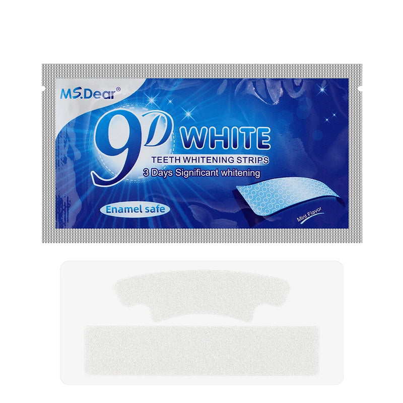 9D Gel Teeth Whitening Strips White Tooth Dental kit Oral Hygiene Care Strip for false Teeth Veneers Dentist Seks Whiten Gel Magia de Ofertas