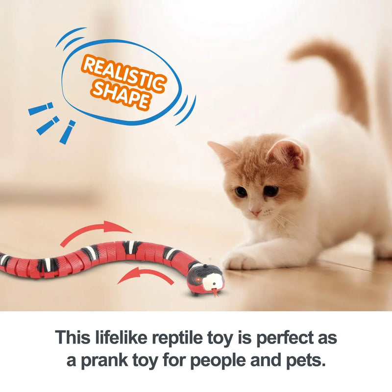 Smart Sensing Cat Toys Interactive Automatic Eletronic Snake Cat Teaser Indoor Play Kitten Toy USB Rechargeable for Cats Kitten Magia de Ofertas