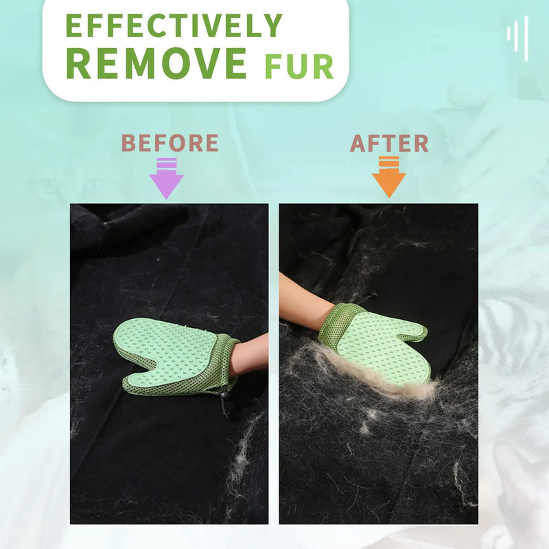 Pet Fur Remover Luva, Dog Grooming escova para derramamento, removedor de cabelo gato, luva para limpador - Magia de Ofertas