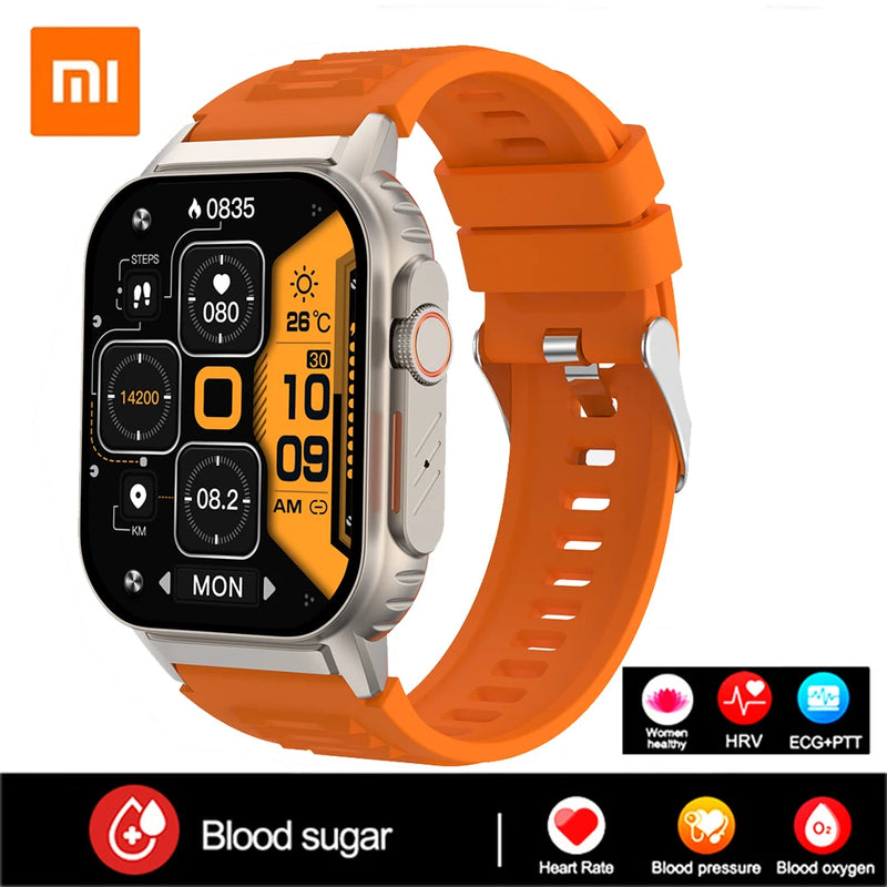 Xiaomi mijia chamada resposta glicose no sangue smartwatch hrv heath monitoramento pressão arterial freqüência cardíaca relógio esportes série ultra relógio - Magia de Ofertas