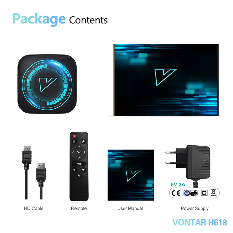 TV Box Android 12 Allwinner H618 Quad Core Cortex A53 Magia de Ofertas