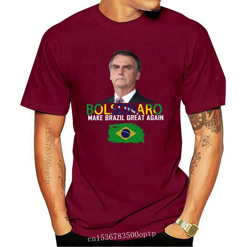 Camisa Bolsonaro para presidencia do Brasil Black T-Shirt Size S-3XL - Magia de Ofertas