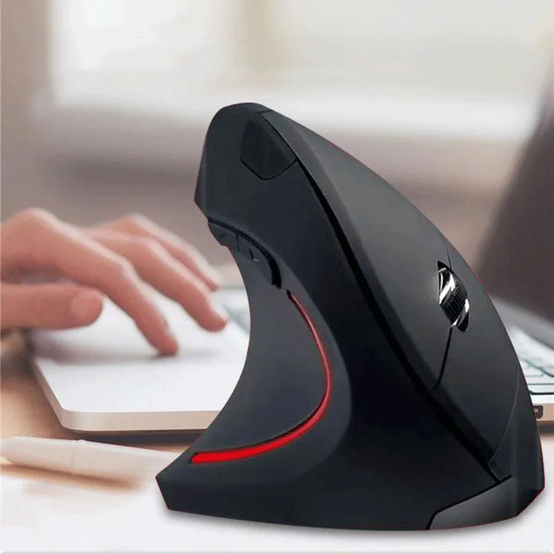 Mouse Vertical Game Mouse Ergonomics 1600DPI PC 2.4G Wireless Laptop Office Mini Game Mouse - Magia de Ofertas