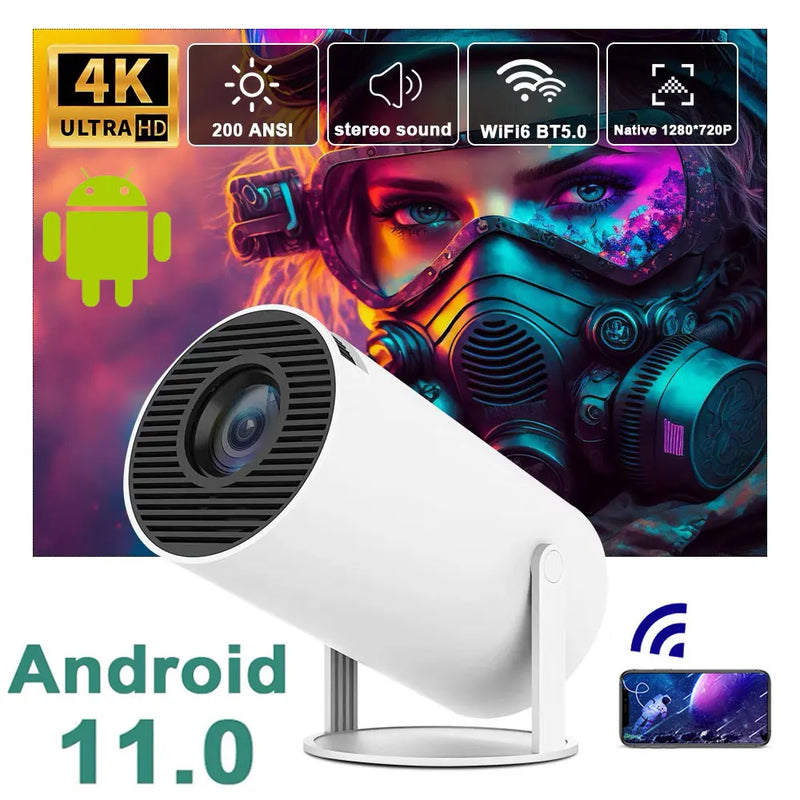 NEW Xiaomi Hy300 HD Intelligent 4K Projector Android 11 Remote Control 5G Wifi Bluetooth 5.0 180° Projection Angle Home Camping - Magia de Ofertas