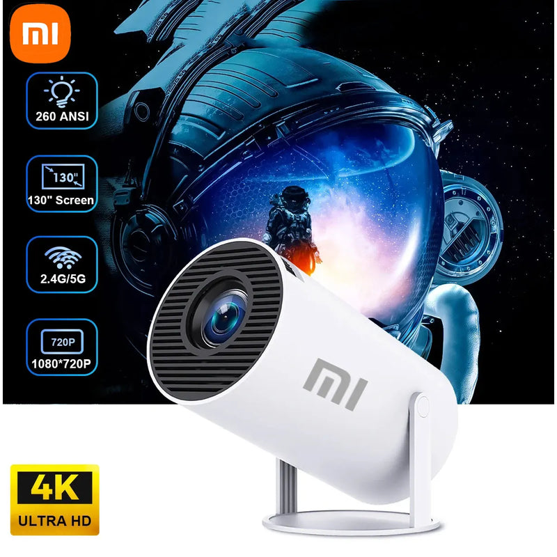 Xiaomi Projector Android11 4K 1280*720P HY300 Pro Dual Wifi 260ANSI 180flexible BT5.0 - Magia de Ofertas