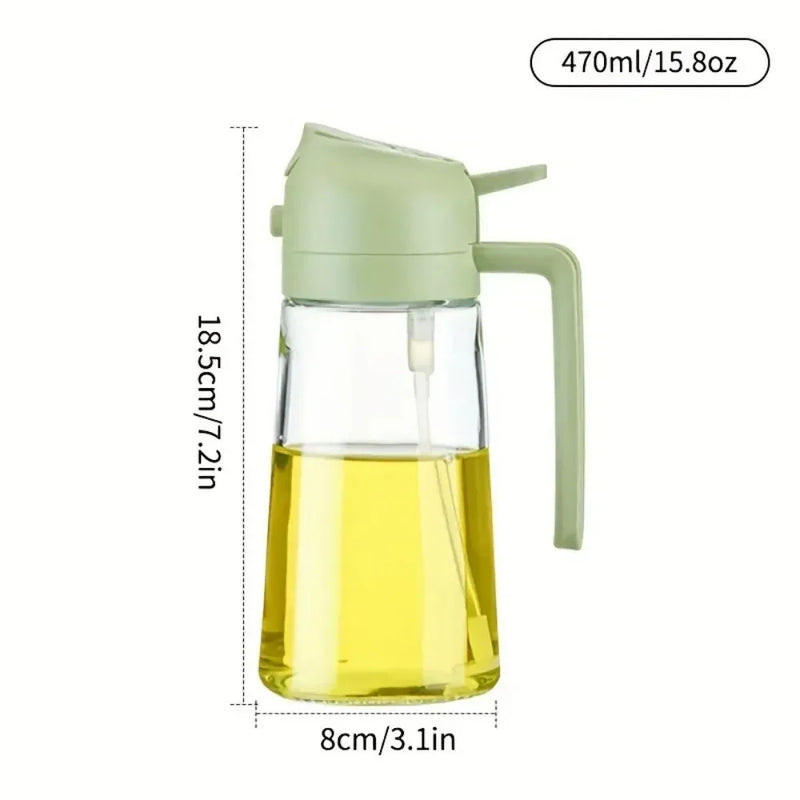 2in1 Oil Sprayer Glass Bottle for Cooking  Anti-leakage Olive Oil Storage Bottle for BBQ Air Fryer Salad Steak Kitchen Supplies Magia de Ofertas