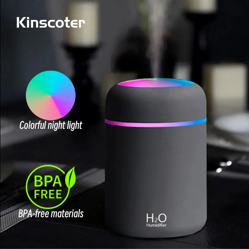 300ml H2O Air Humidifier Portable Mini USB Aroma Diffuser With Cool Mist For Bedroom Home Car Plants Purifier Humificador Magia de Ofertas