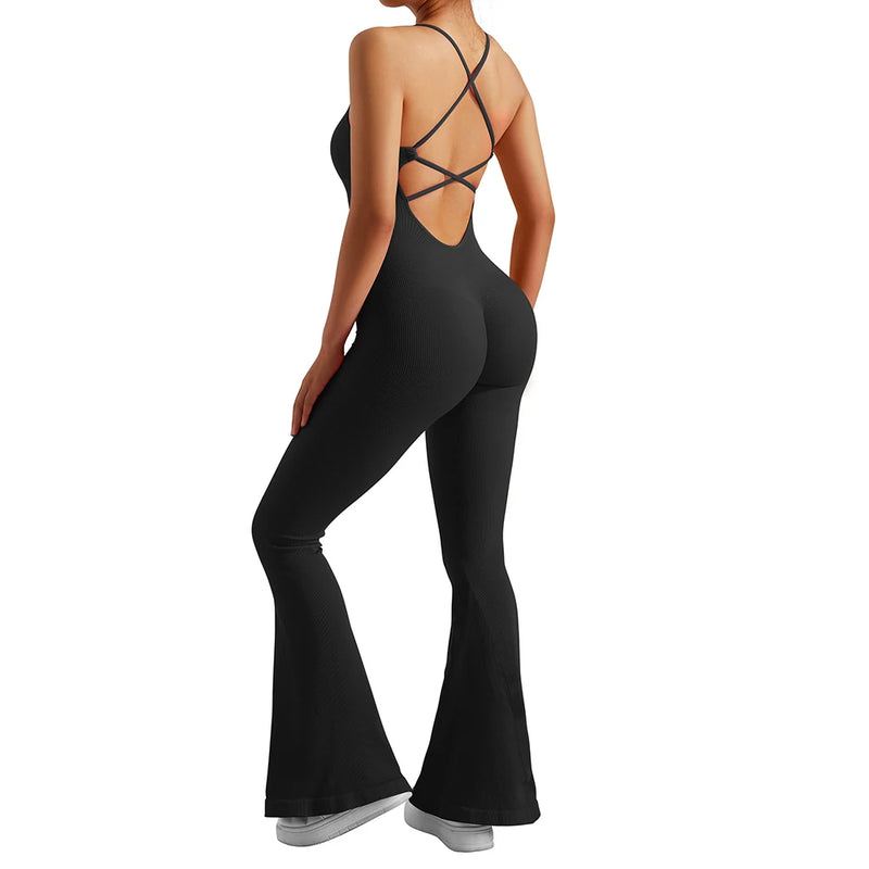 Sexy Jumpsuits Women Bodysuits Summer New Hollow Out Sleeveless Solid Bodycon Rompers Backless Fashion Casual Streetwears Ladies Magia de Ofertas