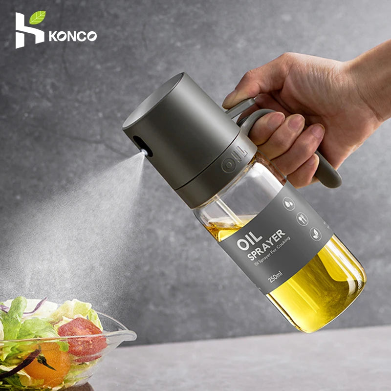 Oil Spray Bottle 250ml High Borosilicate Glass Cooking Oil Dispensers Olive Oil Sprayer Mister for Air Fryer Salad Baking Magia de Ofertas