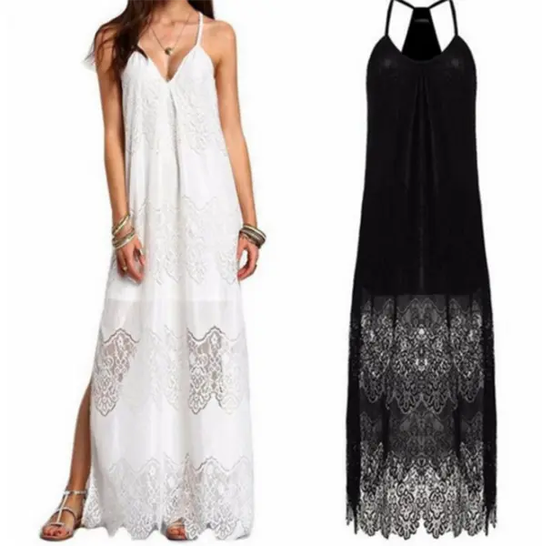 Vestido Longo Maxi Renda - Magia de Ofertas