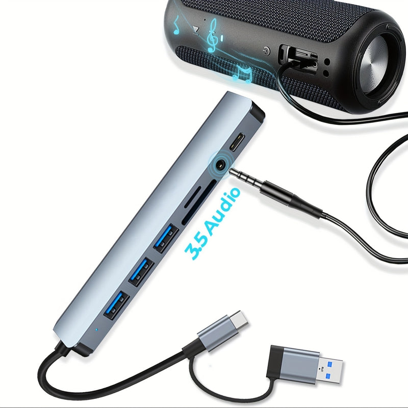 Hub USB C Divisor USB 7 em 1 Extensor