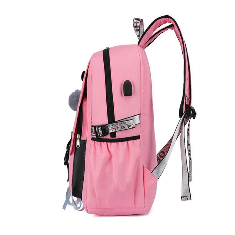 Mochila Feminina com Entrada USB e Trava Anti-Roubo - Magia de Ofertas