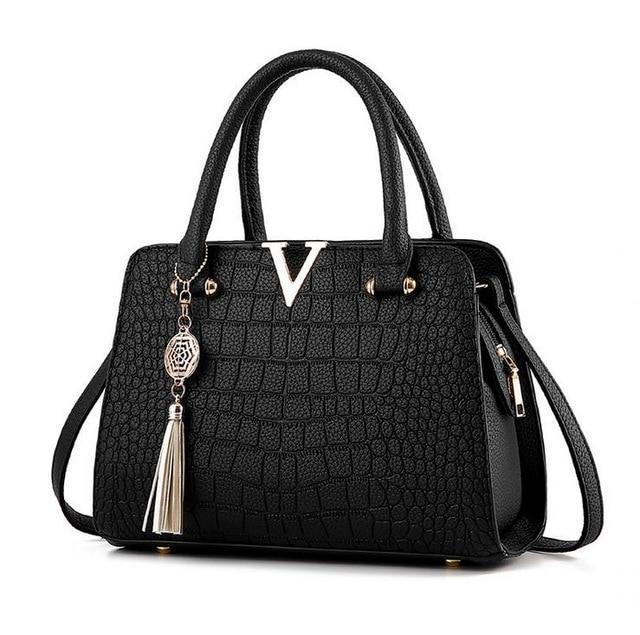 Bolsa de Couro Crocodile - Frete Gratis - Magia de Ofertas